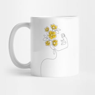 Mustard Bloom Girl Mug